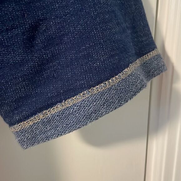 TEEMAX navy French terry “San Francisco” cropped top size Large - Picture 6 of 9